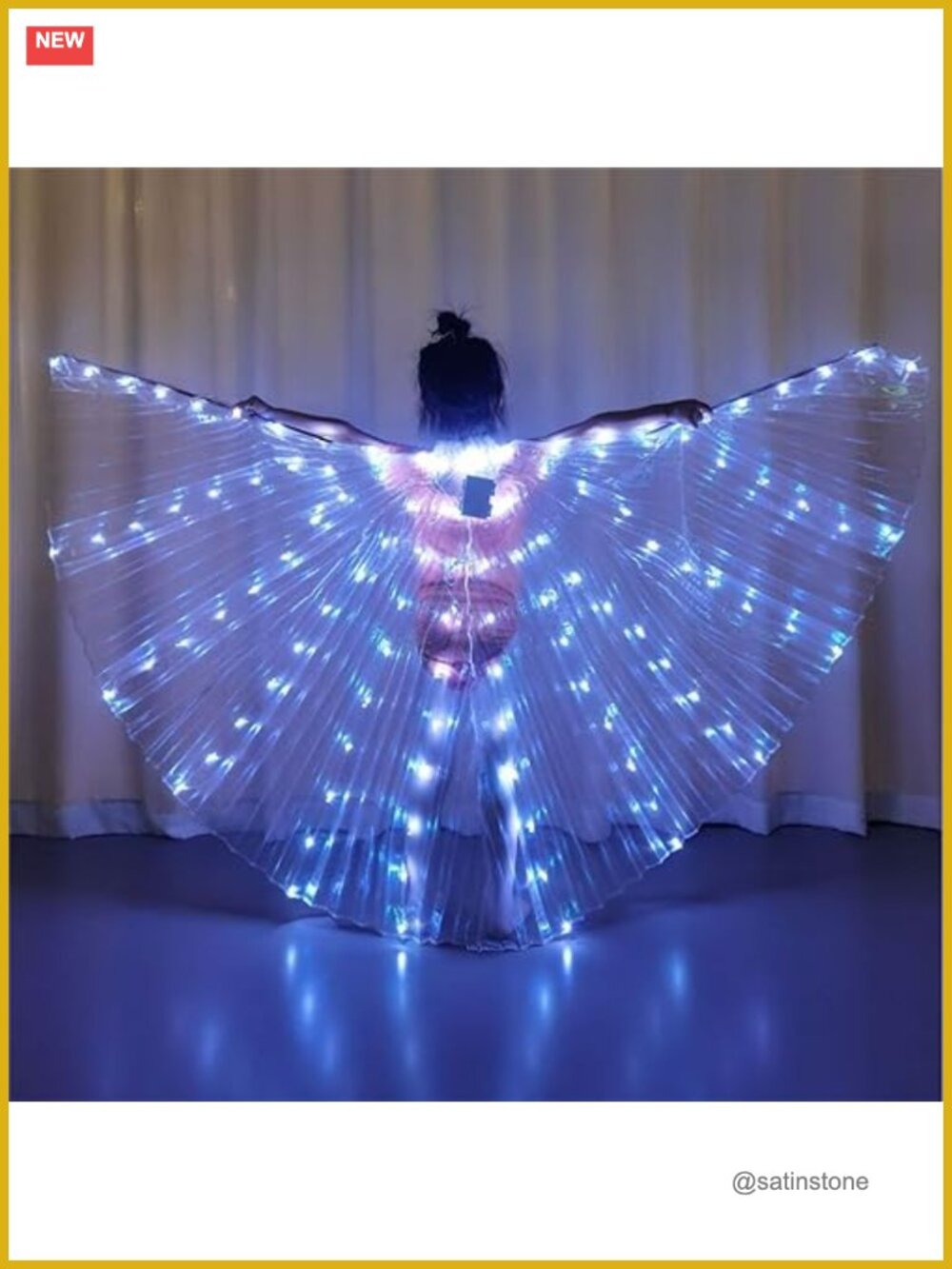 LED Light Up Butterfly Wings Girls Costume Accessory for Halloween